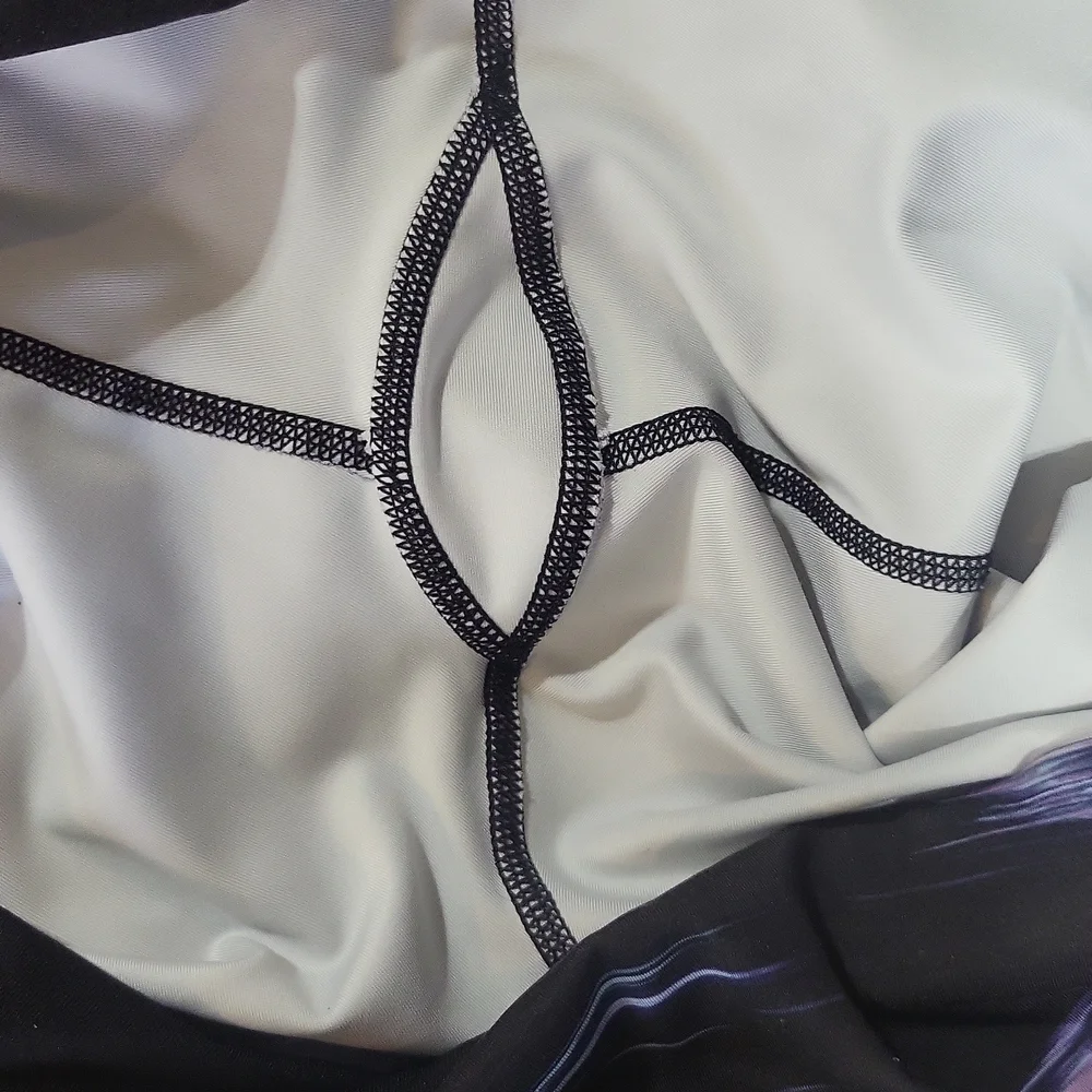 IDEOLOGY Purple Black Space Dye Cropped Leggings - Picture 8 of 14